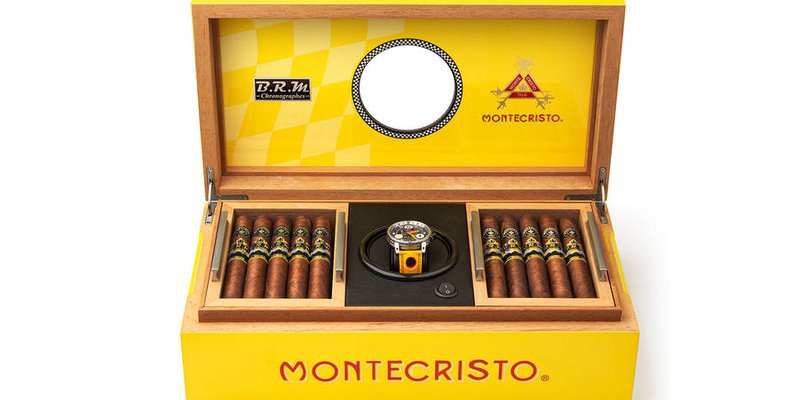 Montecristo BRM Humidor hộp giữ ẩm xì gà độc đáo kèm đồng hồ