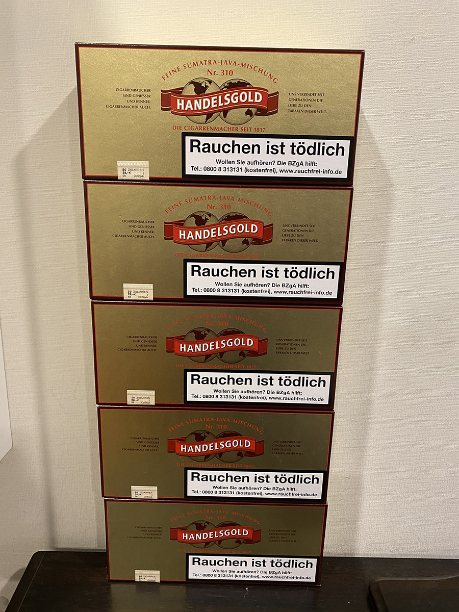 Xì gà Handelsgold Sumatra - Hộp 50 điếu