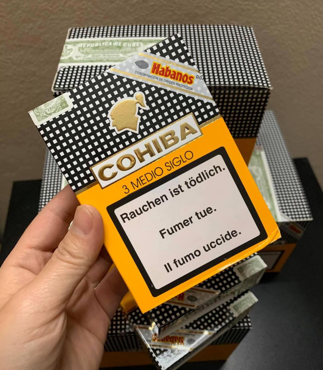 Xì gà Cohiba Medio Siglo Tubos - Hộp 3 điếu